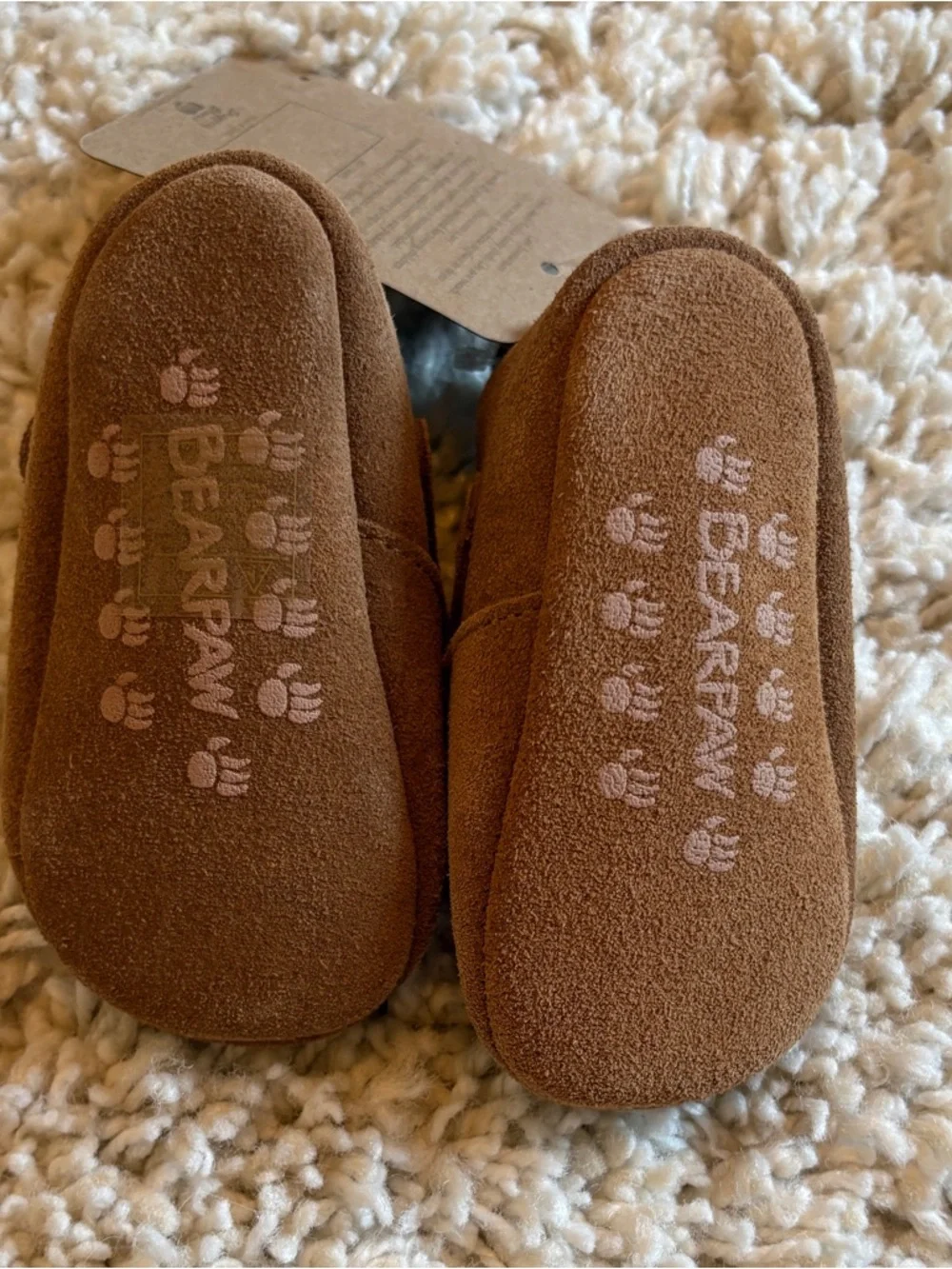 Bearpaw Baby Girls Suede Mary Jane Shoes Brown Size 6–12M NWT